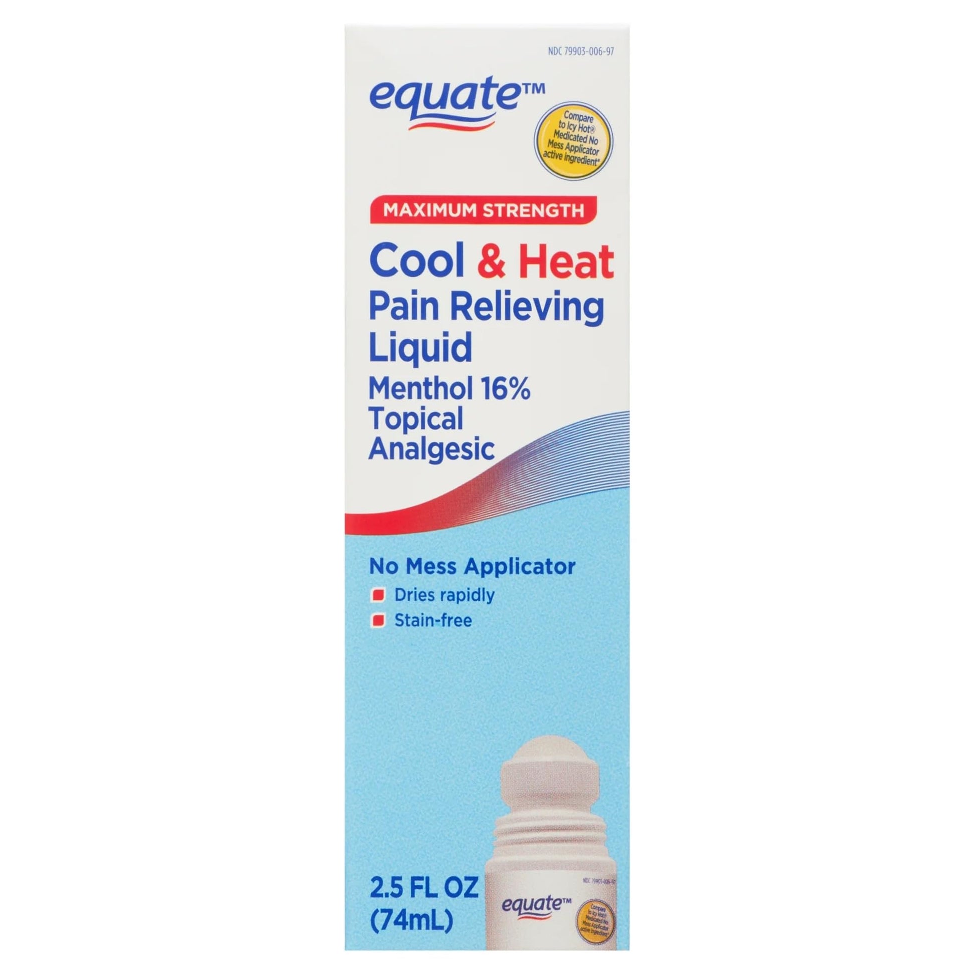 Equate Maximum Strength Cool & Heat, Equate Cool & Heat Pain Relief, Joint Pain Relief, 2.5 fl. oz, Pack of 2 - Maple Wellness Supplements