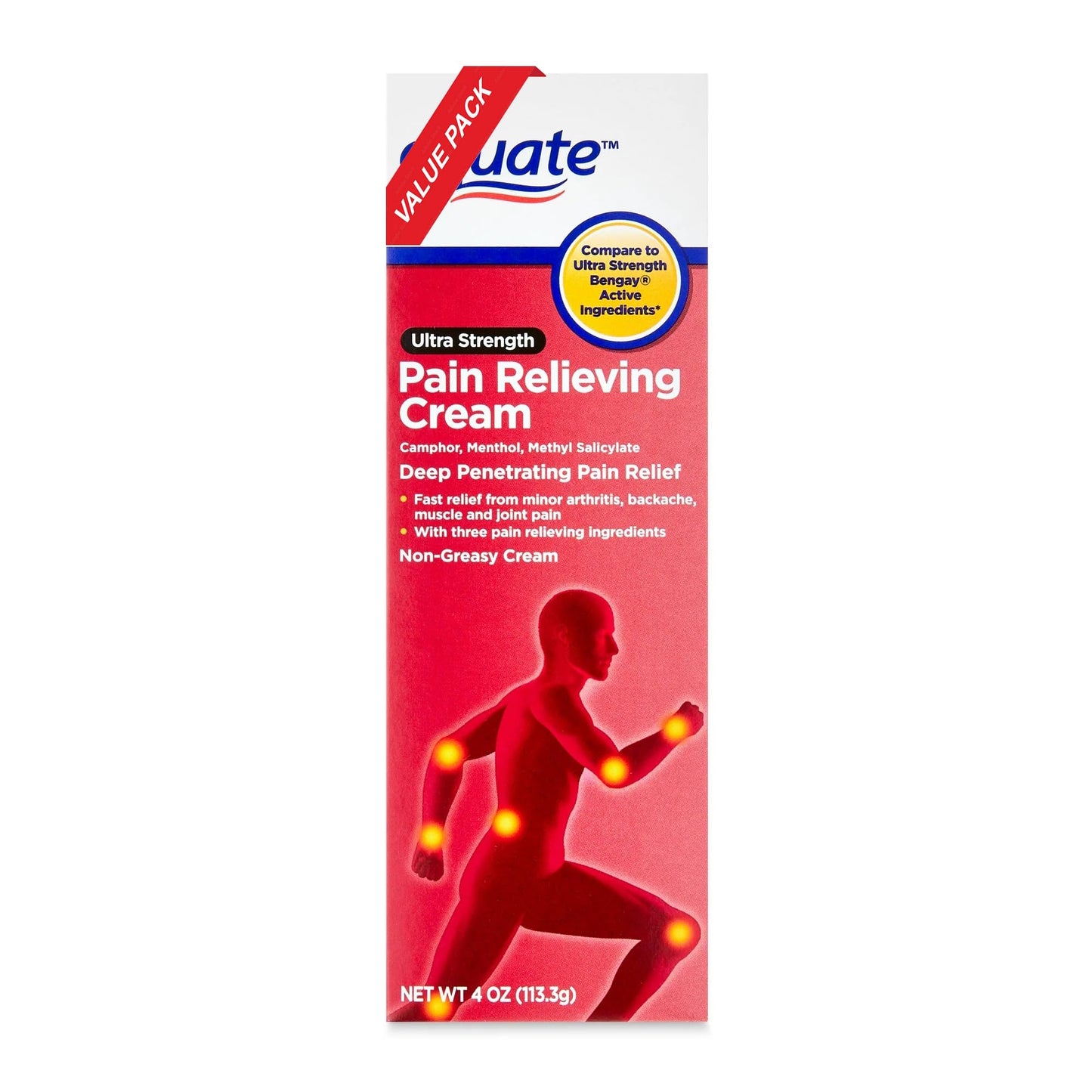 Equate Ultra Strength Pain Relieving Cream, Equate Ultra Strength Pain Relieving Cream Muscle Rub, 4 oz - Maple Wellness Supplements