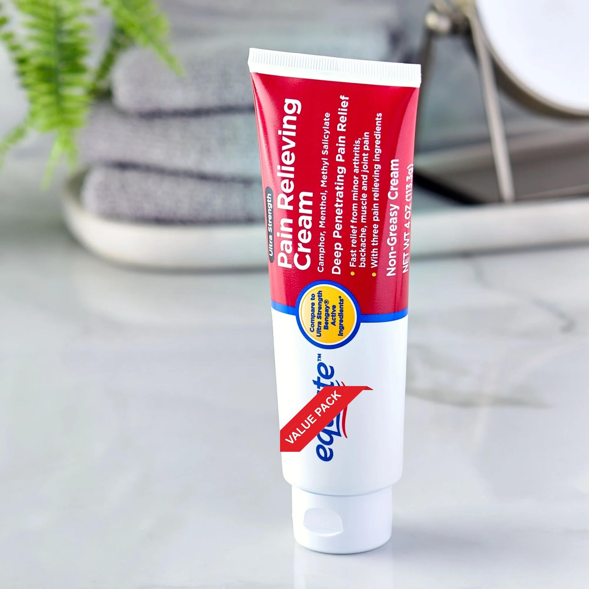Equate Ultra Strength Pain Relieving Cream, Equate Ultra Strength Pain Relieving Cream Muscle Rub, 4 oz - Maple Wellness Supplements
