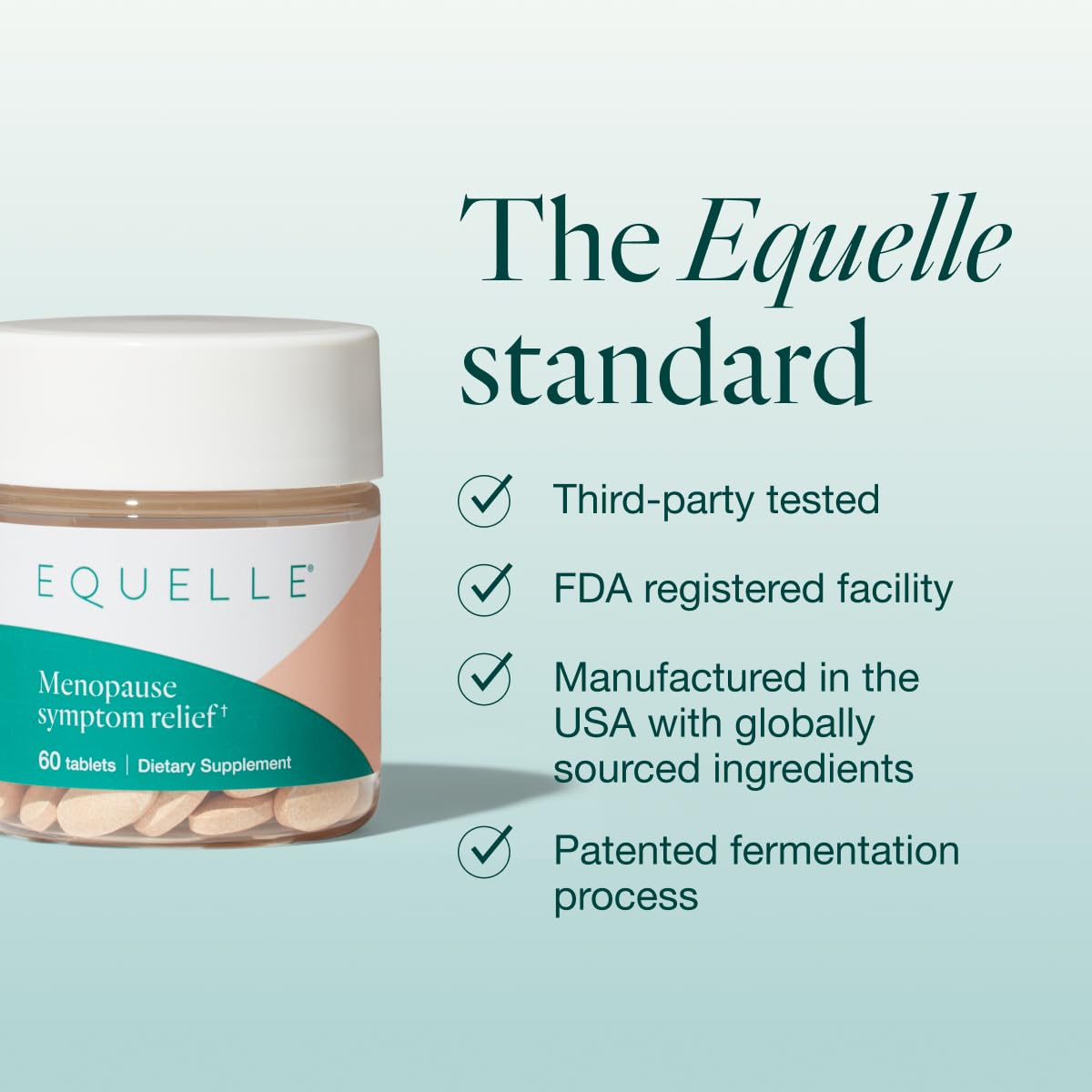 EQUELLE Multi-Symptom Perimenopause & Menopause Relief Relief from Hot Flashes, Muscle Aches & Supports More Sleep. Hormone-Free, Plant-Based S-Equol – 1 Month Supply (60 Tablets) - Maple Wellness Supplements