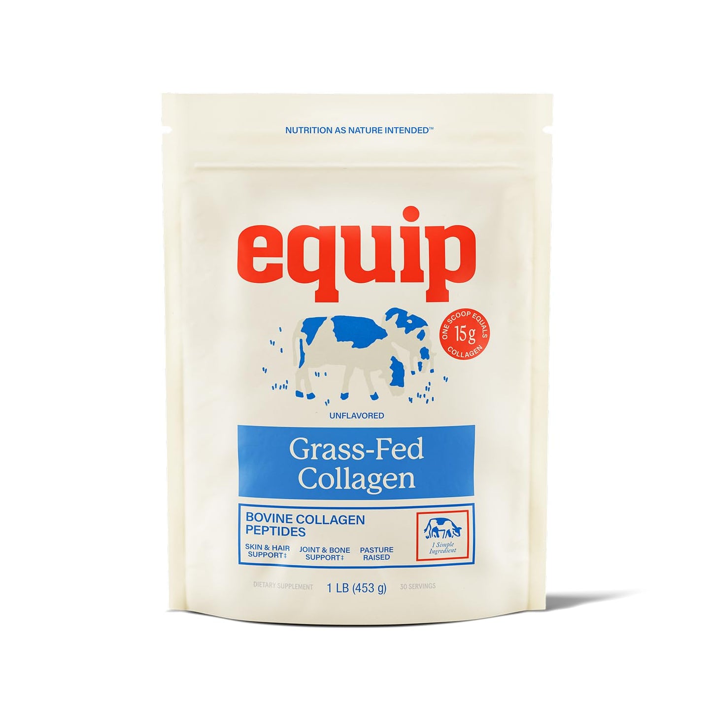 Equip Foods Grass Fed Collagen Powder | Hydrolyzed Bovine Collagen Peptides with Amino Acids | Prime Beef Collagen for Healthy Joints, Skin & Nails | Non-GMO, Paleo Friendly - Maple Wellness Supplements