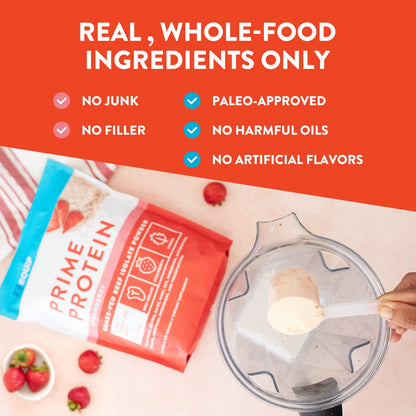 Equip Foods Prime Protein - Grass-Fed Beef Protein Powder Isolate -Paleo and Keto - Maple Wellness Supplements