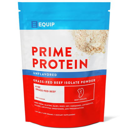 Equip Foods Prime Protein - Grass Fed Beef Protein Powder Isolate - Paleo and Keto Friendl - Maple Wellness Supplements