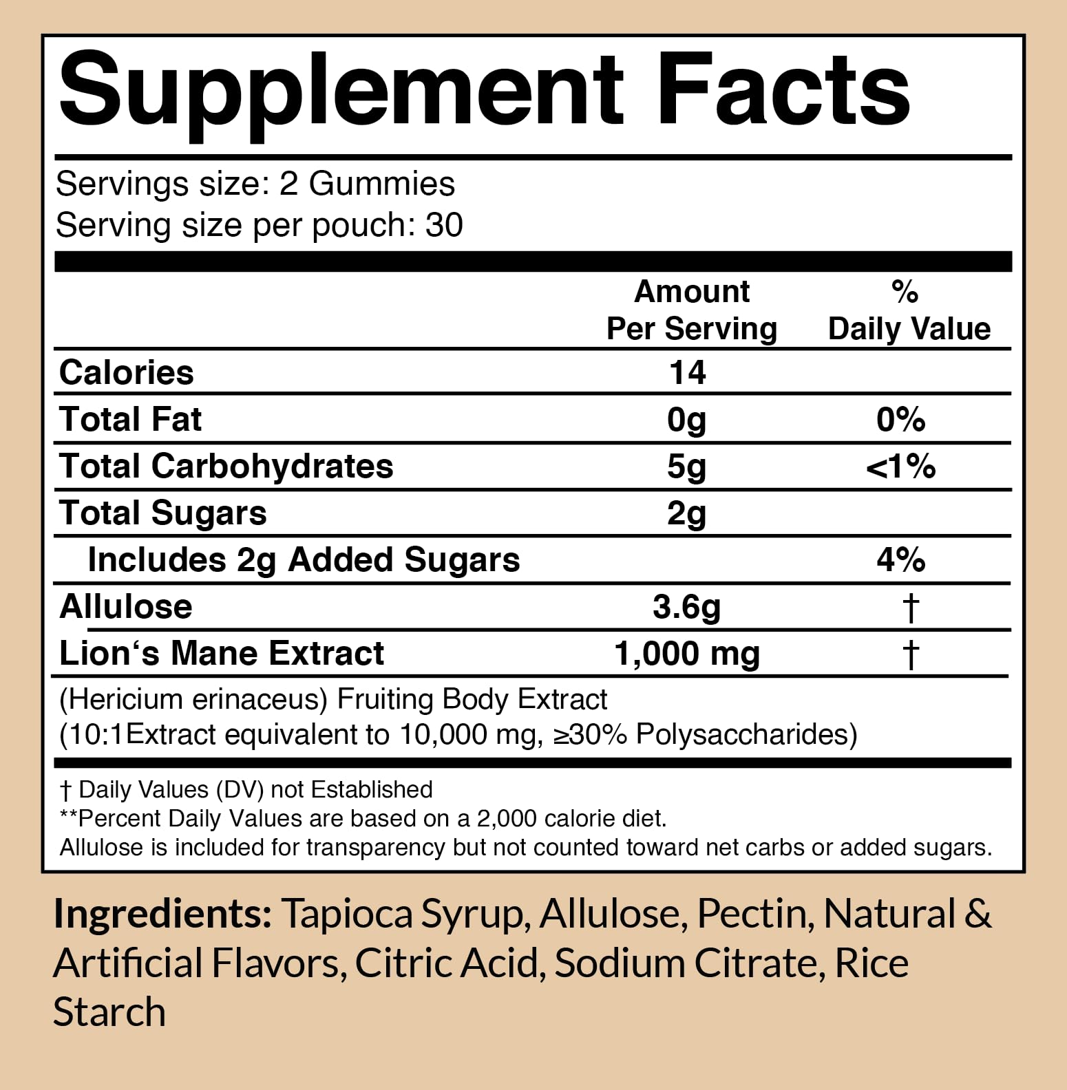 Erth Wellness Lion’s Mane Mushroom Gummies – 10,000mg Fruiting Body Extract per Serving – Brain & Focus Support – Daily Nootropic – Vegan, Low Sugar, Non-GMO – 60 Ct - Maple Wellness Supplements