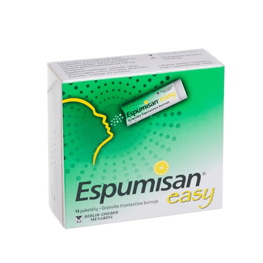 ESPUMISAN EASY 125mg Granules In Sachets 14 Pcs. Stomach Aches Bloating - Maple Wellness Supplements