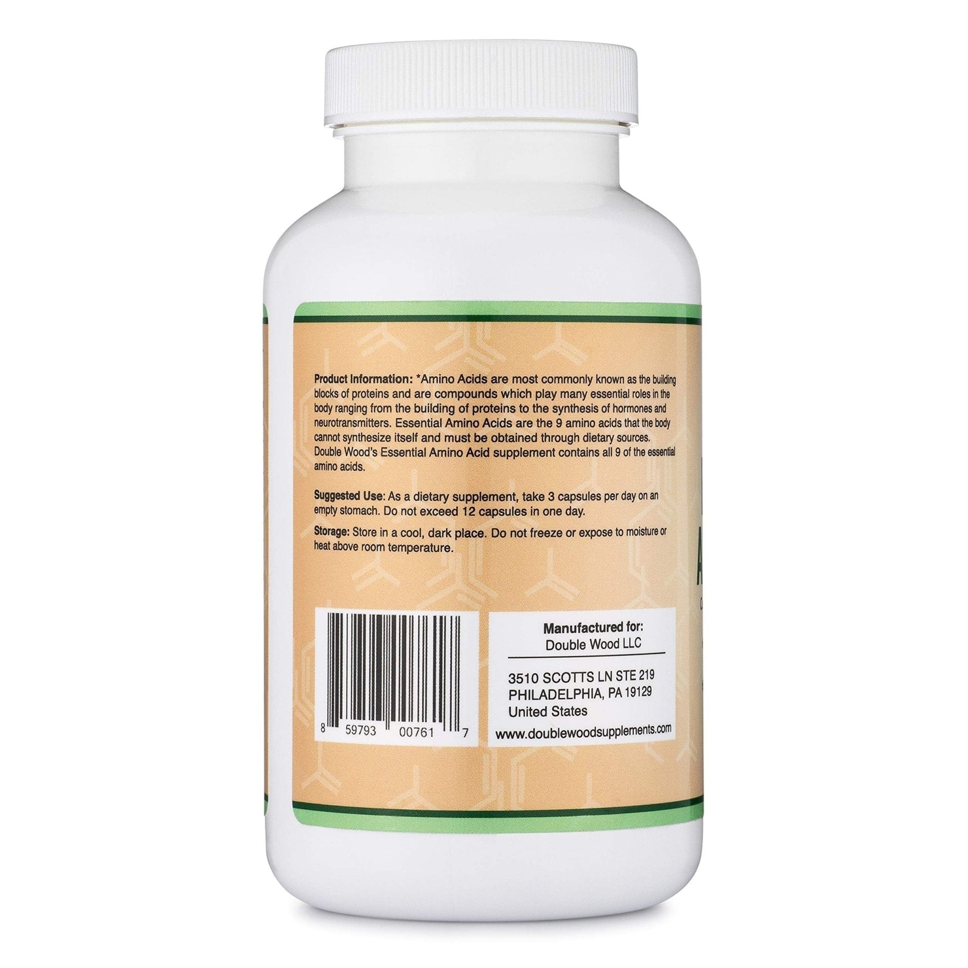 Essential Amino Acids - 1 Gram Per Serving Powder Blend of All 9 Essential Aminos (EAA) and All Branched-Chain Aminos (BCAAs) (Leucine, Isoleucine, Valine) 225 Capsules - Maple Wellness Supplements
