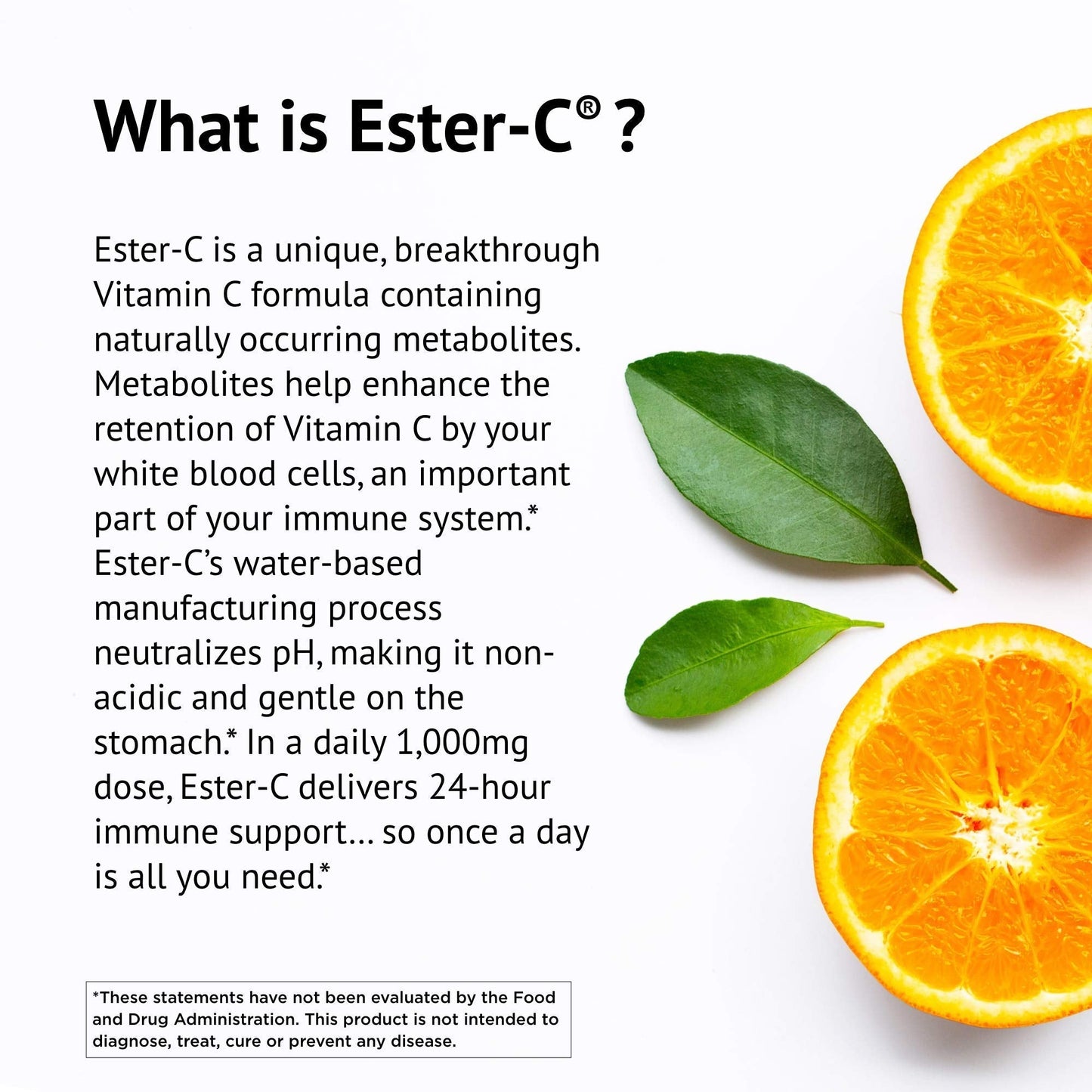 Ester-C American Health with Citrus Bioflavonoids Capsules - 24-Hour Immune Support, Gentle On Stomach, Non-Acidic Vitamin C - Maple Wellness Supplements