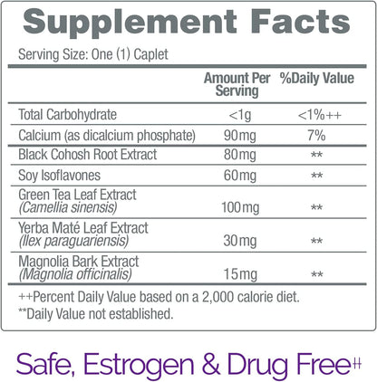 Estroven Stress Relief & Energy Boost for Menopause Relief - 28 Ct. - Clinically Proven Ingredients Provide Stress & Energy Support + Night Sweats & Hot Flash Relief - Drug-Free and Gluten-Free - Maple Wellness Supplements