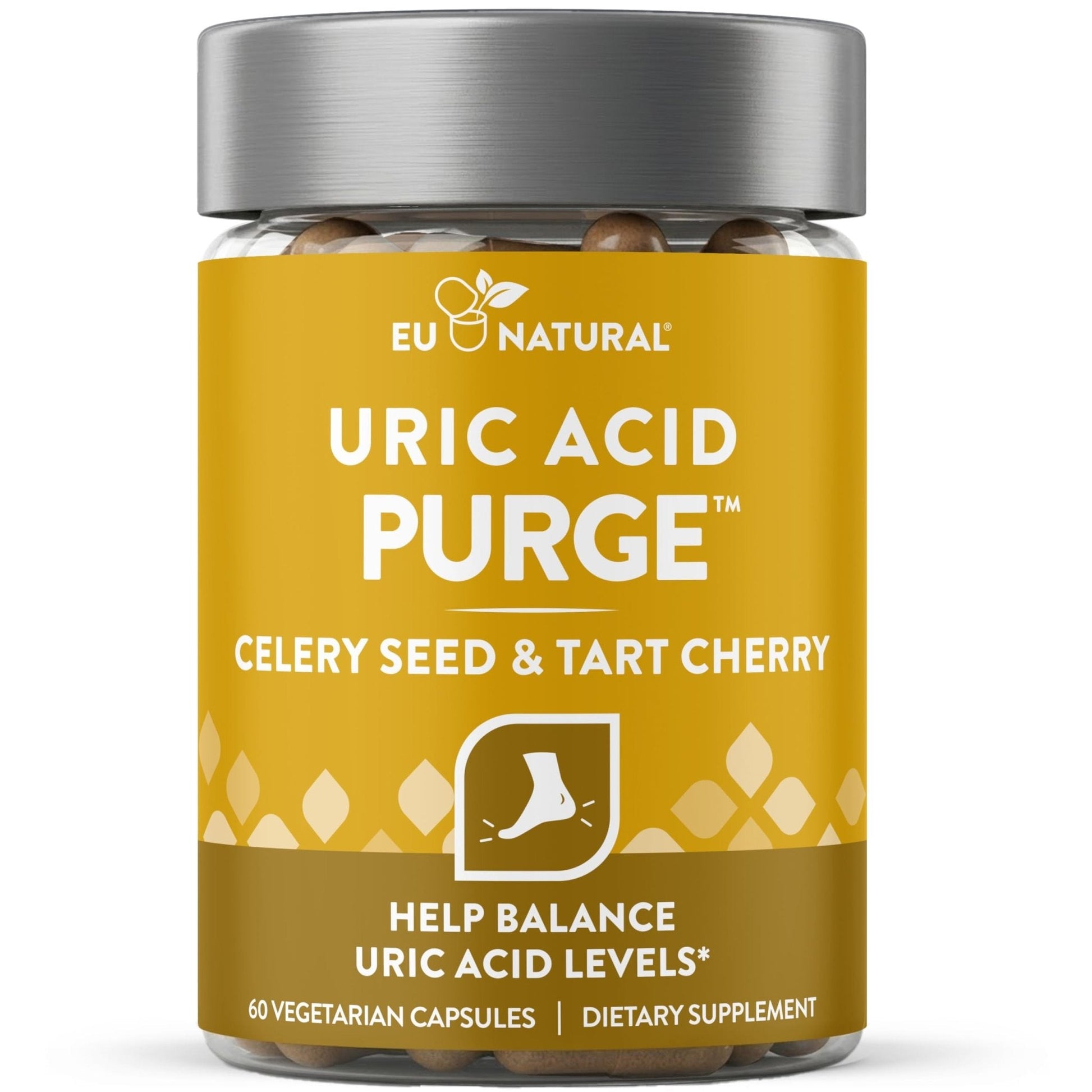 Eu Natural Purge Uric Acid Flush - Eat & Drink What You Want - Uric Acid Support for Joints & Mobility with Celery Seed - Maple Wellness Supplements