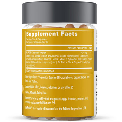 Eu Natural Purge Uric Acid Flush - Eat & Drink What You Want - Uric Acid Support for Joints & Mobility with Celery Seed - Maple Wellness Supplements