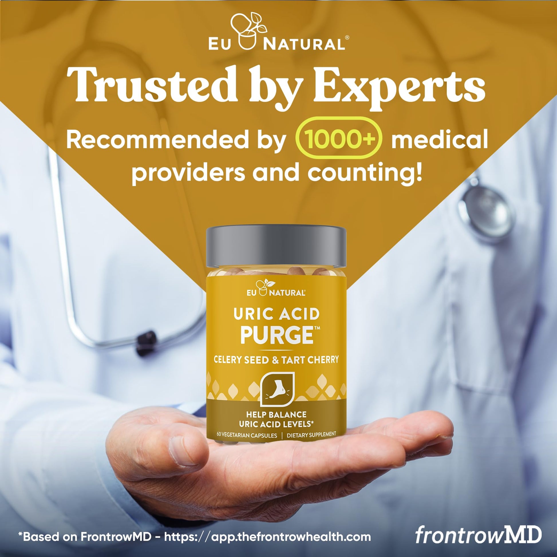 Eu Natural Purge Uric Acid Flush - Eat & Drink What You Want - Uric Acid Support for Joints & Mobility with Celery Seed - Maple Wellness Supplements