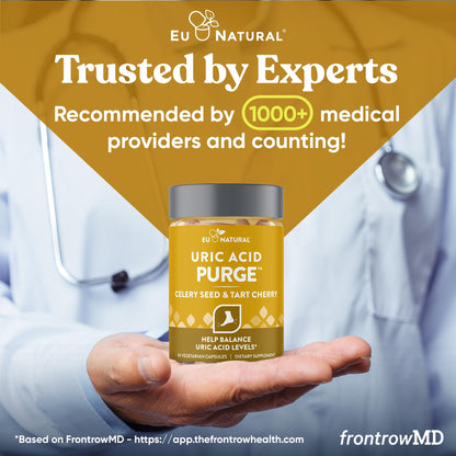 Eu Natural Purge Uric Acid Flush - Eat & Drink What You Want - Uric Acid Support for Joints & Mobility with Celery Seed - Maple Wellness Supplements