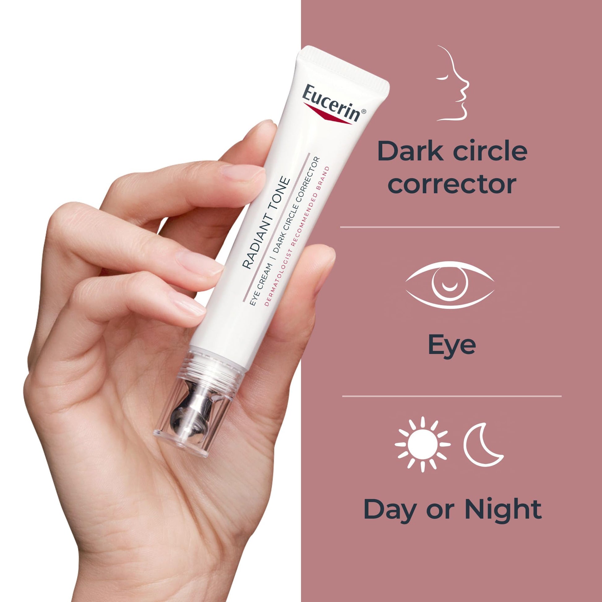 Eucerin Radiant Tone Eye Cream Dark Circle Corrector, Eye Brightening Cream with Thiamidol and Hyaluronic Acid - Maple Wellness Supplements