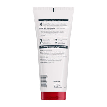 Eucerin Skin Calming Cream - Full Body Lotion for Dry, Itchy Skin, Natural Oatmeal Enriched - 14 oz. Tube - Maple Wellness Supplements