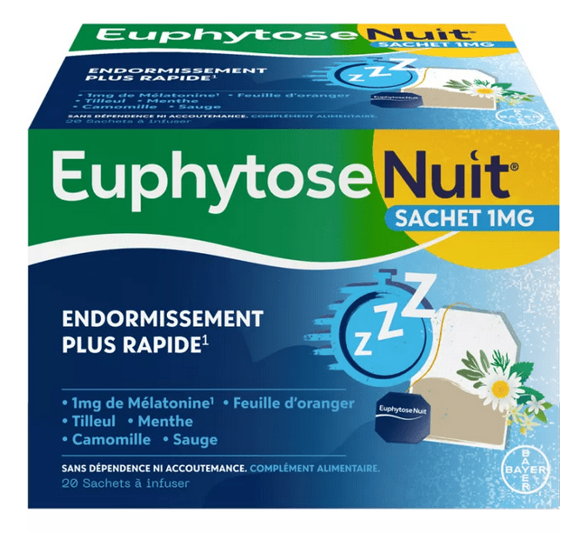 Euphytose Night Herbal Tea 20 Sleep Infusions - Maple Wellness Supplements