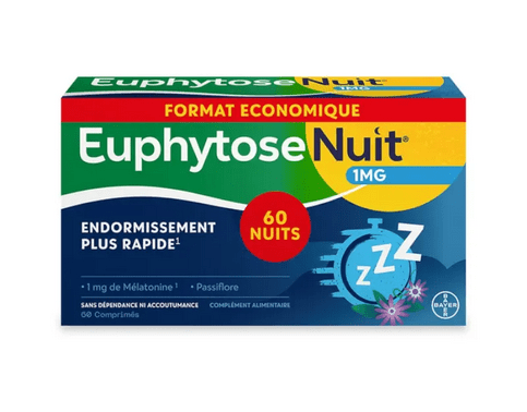 Euphytose nuit 1 mg melatonin - 60 tablets - Maple Wellness Supplements