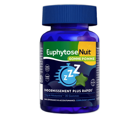 EuphytoseNuit : Natural Sleep Aid with Melatonin 30 Apple Gummies - Maple Wellness Supplements