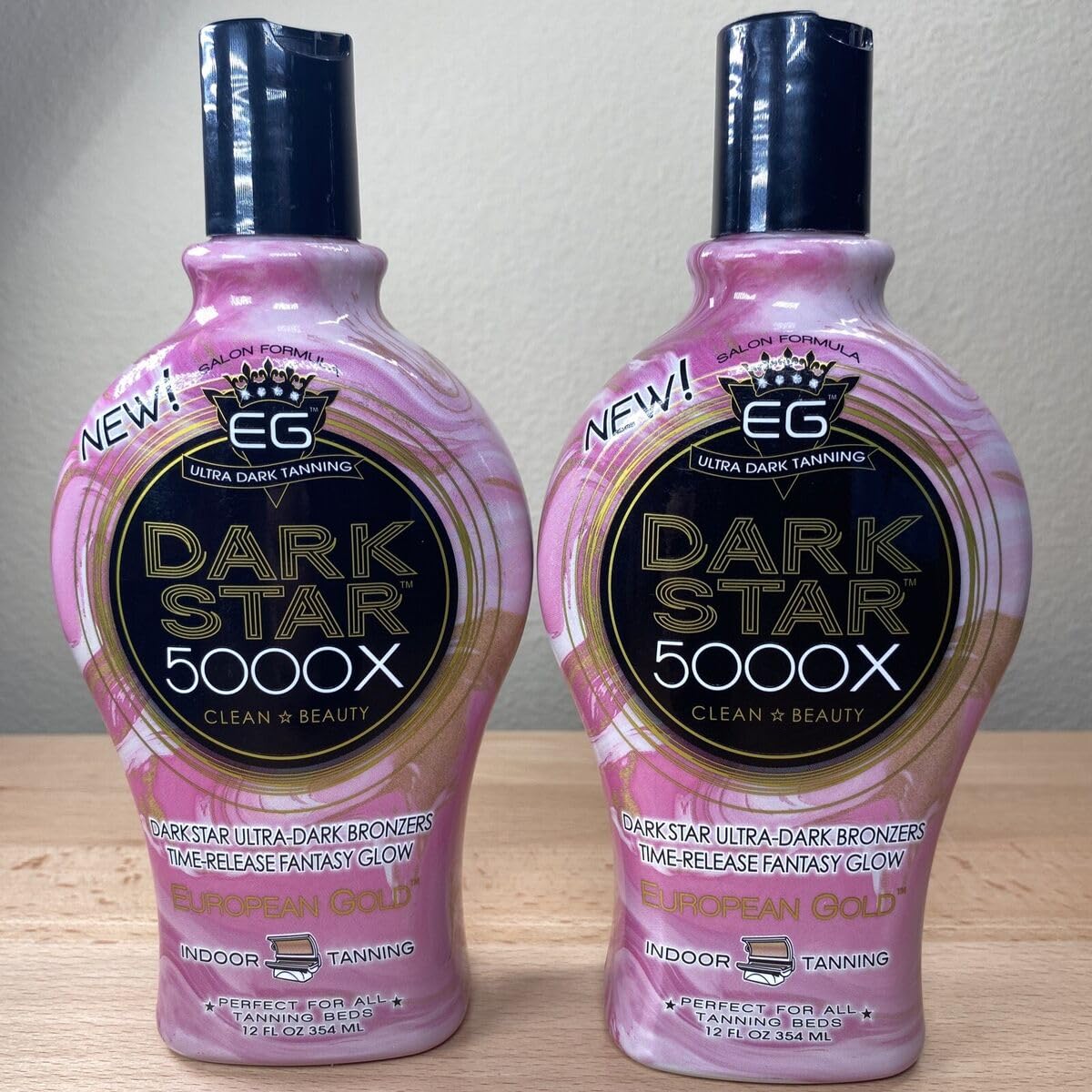 European Gold Dark Star 5000X Indoor Tanning Lotion for Tanning beds, 12 fl oz - Maple Wellness Supplements
