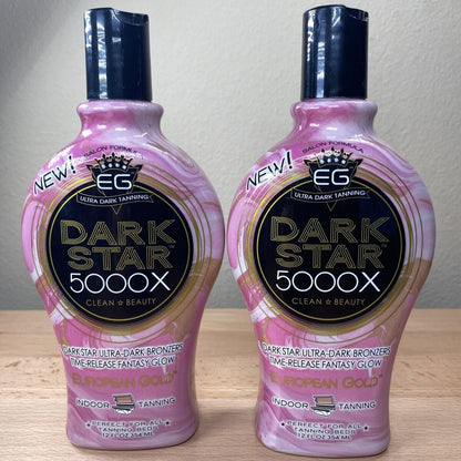 European Gold Dark Star 5000X Indoor Tanning Lotion for Tanning beds, 12 fl oz - Maple Wellness Supplements