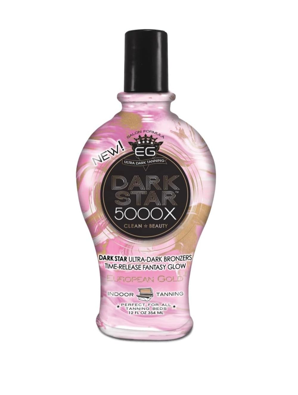 European Gold Dark Star 5000X Indoor Tanning Lotion for Tanning beds, 12 fl oz - Maple Wellness Supplements