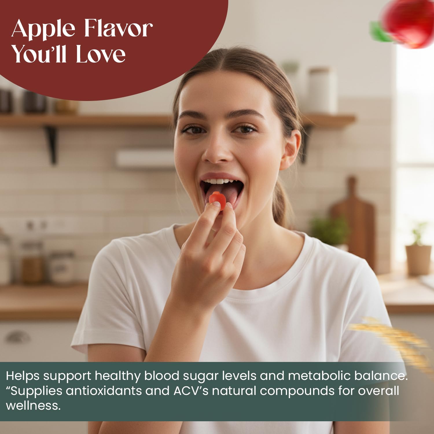 Everé ACV Glow Gummies – Apple Cider Vinegar with B12, B6, Iodine, Folate, Beetroot & Pomegranate – Daily Wellness Support for Energy & Balance - Maple Wellness Supplements