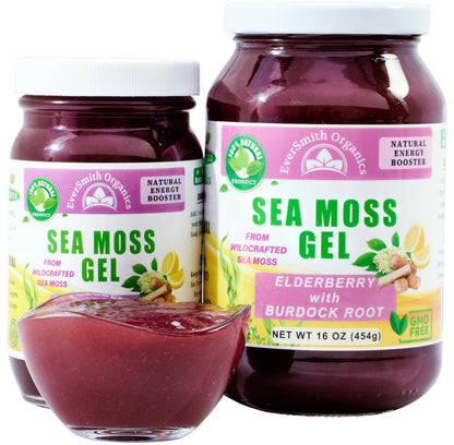EverSmith Organics - Wildcrafted Irish Sea Moss Gel | Made in USA | Rich in Vitamins - Maple Wellness Supplements