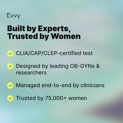 Evvy Vaginal Health Test | at-Home Microbiome Test for BV, Yeast Infection, Ureaplasma & More | Discreet Results in 7–10 Days | Clinician-Reviewed Report & Rx Options - Maple Wellness Supplements