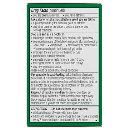 Excedrin Extra Strength Caplets for Headache Pain Relief, Acetaminophen 250mg, Aspirin 250mg, Caffeine 65mg, Pain Reliever, 24 count - Maple Wellness Supplements