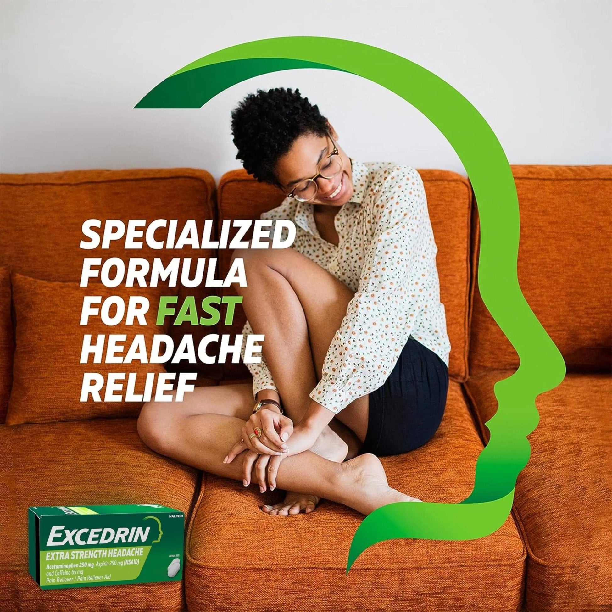 Excedrin Extra Strength Pain Relief Caplets – Headache Relief – 100 Count - Maple Wellness Supplements