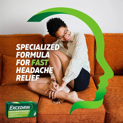Excedrin Extra Strength Pain Relief Caplets – Headache Relief – 100 Count - Maple Wellness Supplements