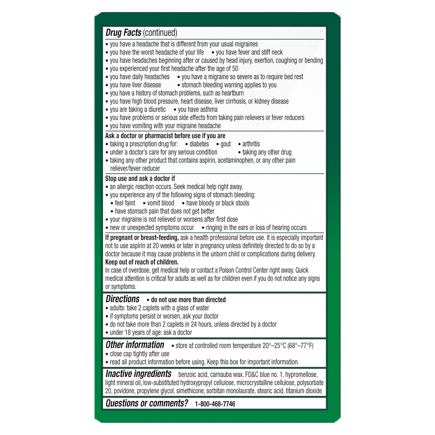 Excedrin Migraine Relief Caplets to Alleviate Migraine Symptoms - 200 Count - Maple Wellness Supplements