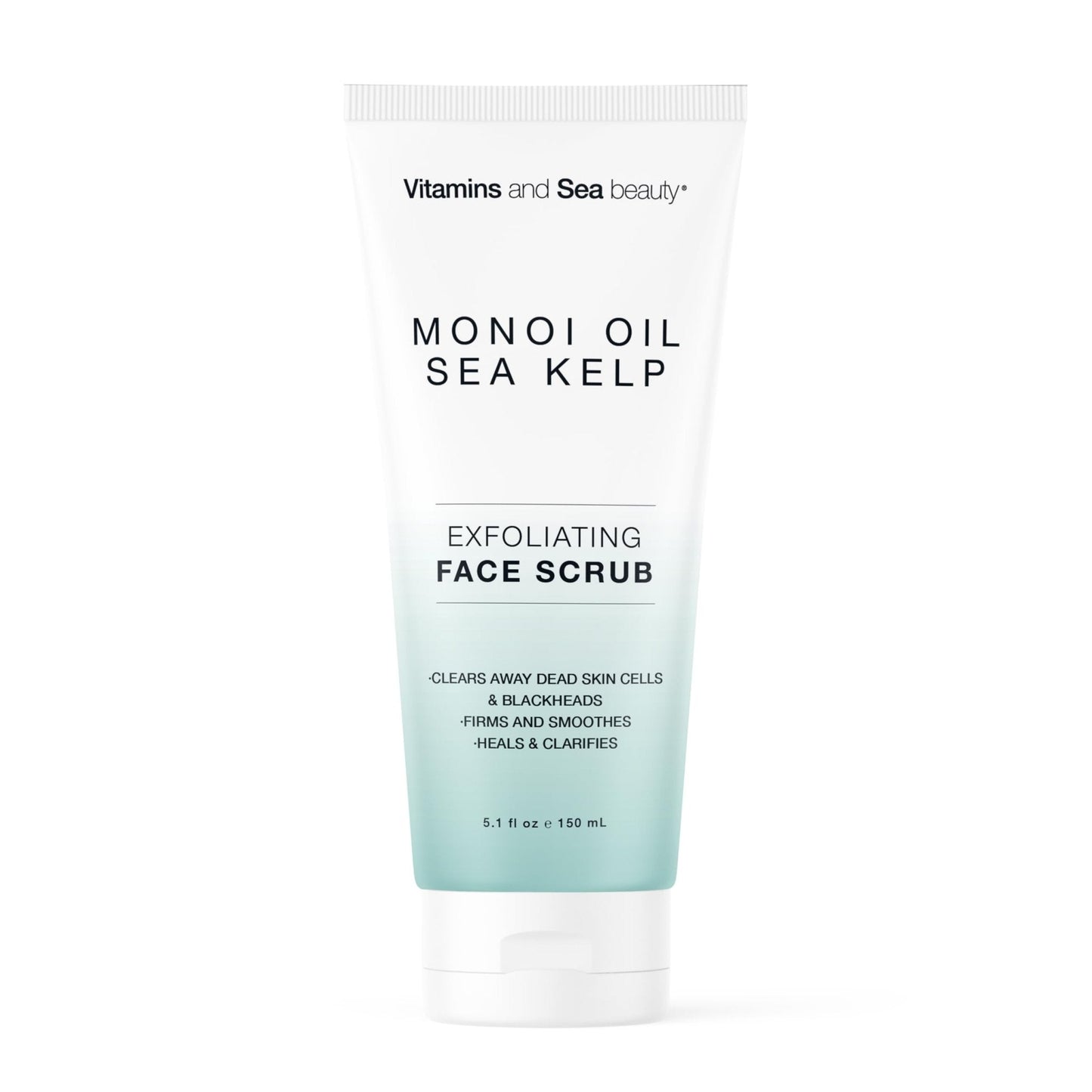 Exfoliating Face Scrub with Monoi Oil & Sea Kelp – Clarifying & Firming Facial Exfoliator with Natural Pumice – Vegan, Paraben-Free, 5.1 fl oz - Maple Wellness Supplements