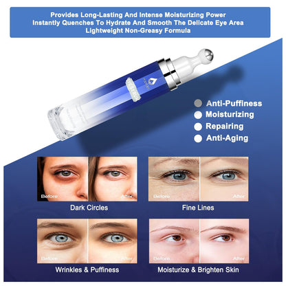 Eye Serum with 8% Caffeine 8% Retinol Hyaluronic Acid Niacinamide peptides for Puffy Bags Fine Lines Dark Circles Wrinkles - Maple Wellness Supplements