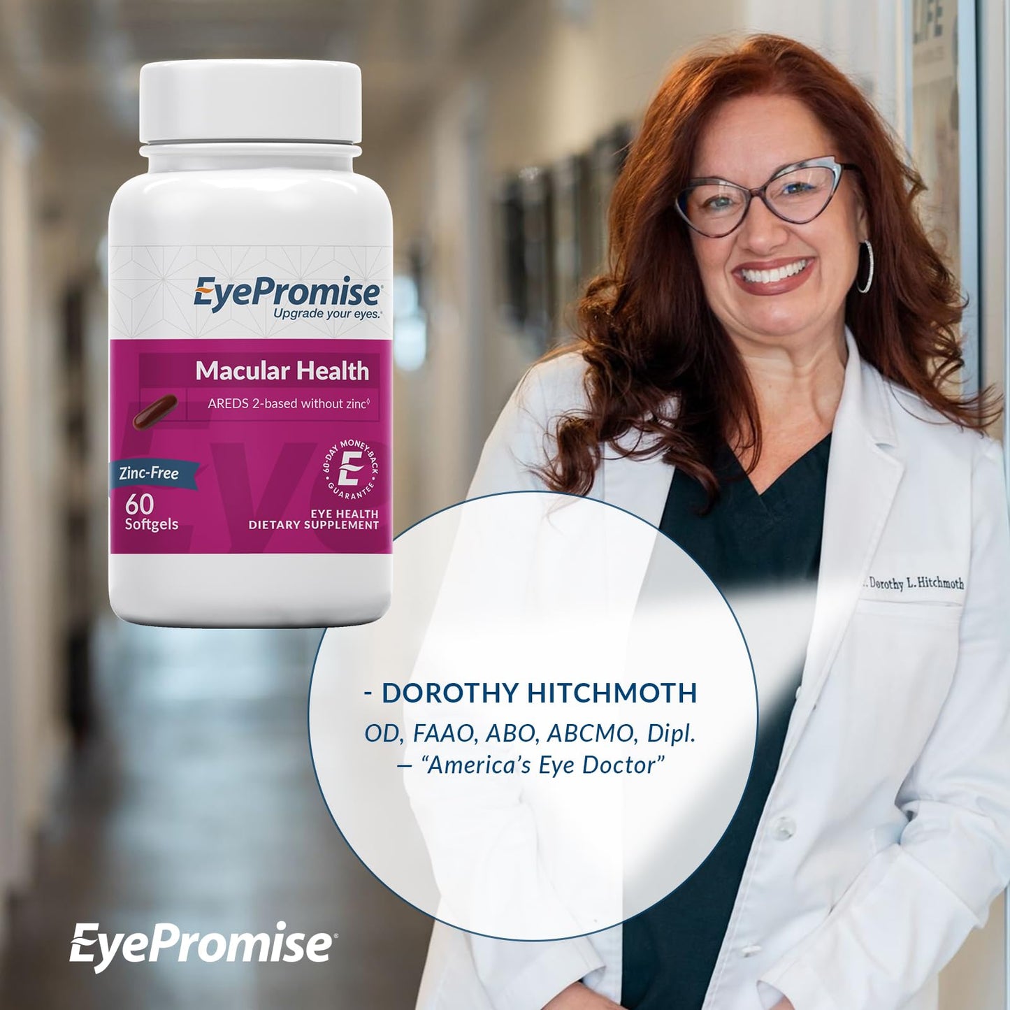 EyePromise Macular Health Eye Vitamin - 60 Softgels, 30-Day Supply - Zinc-Free Eye Health Support with Zeaxanthin, - Maple Wellness Supplements