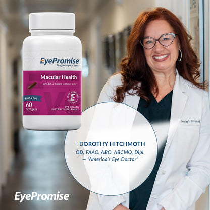 EyePromise Macular Health Eye Vitamin - 60 Softgels, 30-Day Supply - Zinc-Free Eye Health Support with Zeaxanthin, - Maple Wellness Supplements