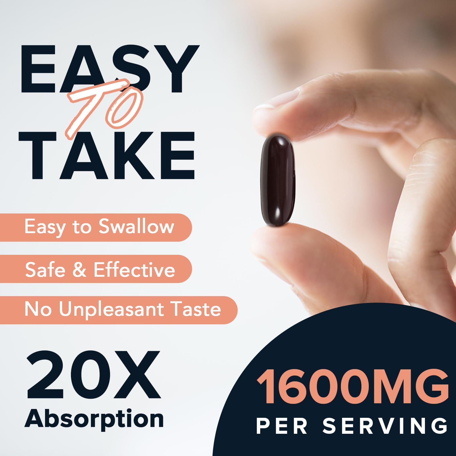 Fabamax 1600 mg Liposomal NAD Supplement, 98% Pure NAD+ Supplement, Superior Absorption, Alternative to Nicotinamide Riboside or NADH to Boost NAD+ for Aging Defense, Energy, Longevity, 120 Softgels - Maple Wellness Supplements