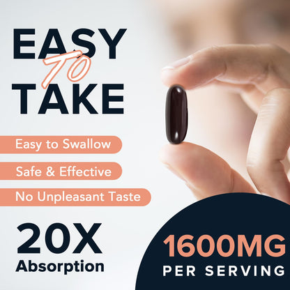 Fabamax 1600 mg Liposomal NAD Supplement, 98% Pure NAD+ Supplement, Superior Absorption, Alternative to Nicotinamide Riboside or NADH to Boost NAD+ for Aging Defense, Energy, Longevity, 120 Softgels - Maple Wellness Supplements