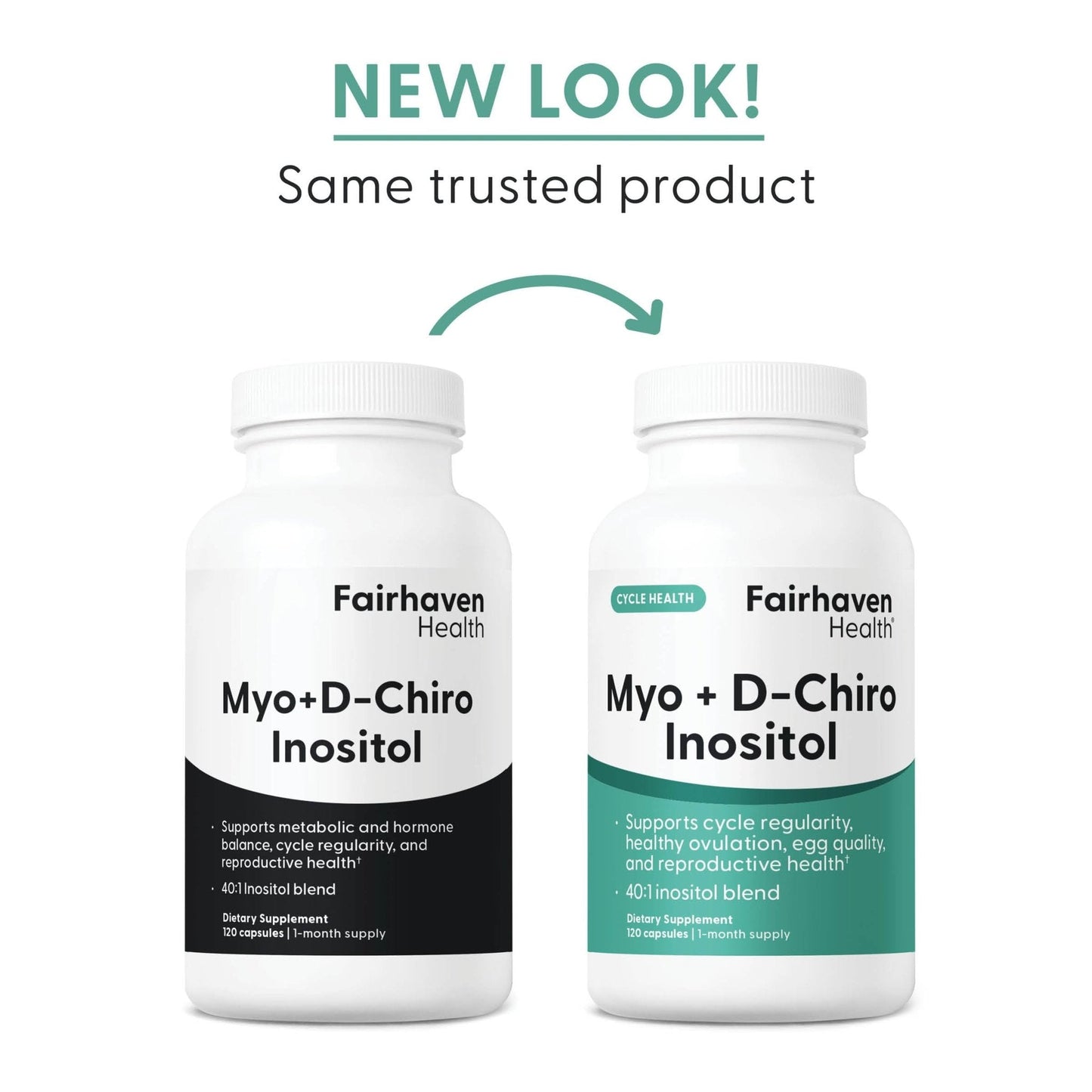 Fairhaven Health Myo-Inositol and D-Chiro Inositol Supplement for Women | 40:1 Ratio | Female Fertility Supplement for Women and Hormone Balance* | Vegan | 120 Myo & D-Chiro Inositol Capsules - Maple Wellness Supplements