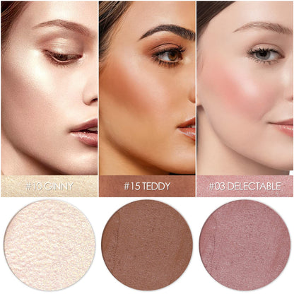 FALOCUTUS 3 Pcs NEUTRAL Contour Stick Set,Cream Blush & Highlighter Bronzer Pen,Long Lasting & Smooth Natural Face Contouring Illuminator,Professional Makeup Kit for All Skin - Maple Wellness Supplements