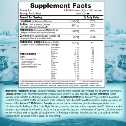 Fast Lyte Fasting Electrolyte Supplement Powder | No Sugar Unflavored Raw Electrolytes | 25% RDI Magnesium and Potassium with Trace Minerals | Carnivore & Keto Friendly - Maple Wellness Supplements