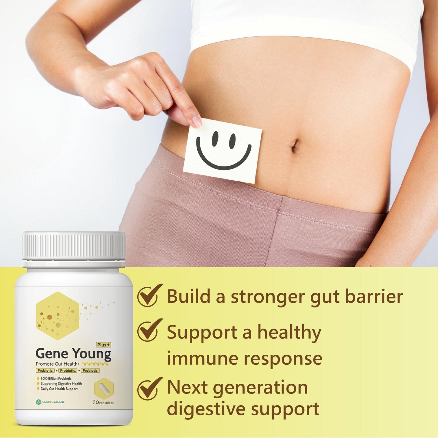Fecula Biotech Synbiotic for Gut Health | 3-in-1 Daily Prebiotic, Probiotic, Postbiotic for Digestive Health, Bloat & Immune Support - Maple Wellness Supplements