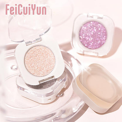 FeiCuiYun Glitter Shimmer Sparkle Eye Shadow Palette Makeup for Older Women, Pearl White Silver Glitter Shimmer Metallic Holographic Iridescent Cream Iridescent Single Monochrome Eyeshadow Makeup, 11 - Maple Wellness Supplements