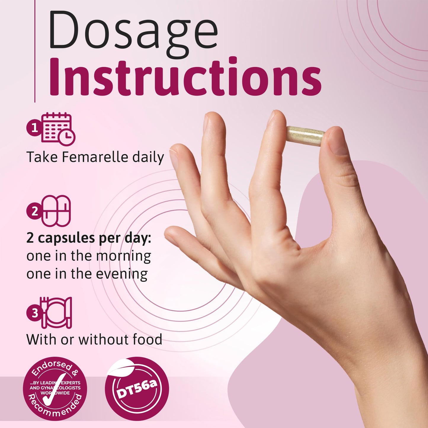 Femarelle® Recharge – Menopause Supplement for Women - Clinically Proven Menopause Relief - Hot Flashes, Night Sweats, Sleep & Libido Support Within 1st Month, Gluten-Free, GMO-Free & Hormone Free - Maple Wellness Supplements