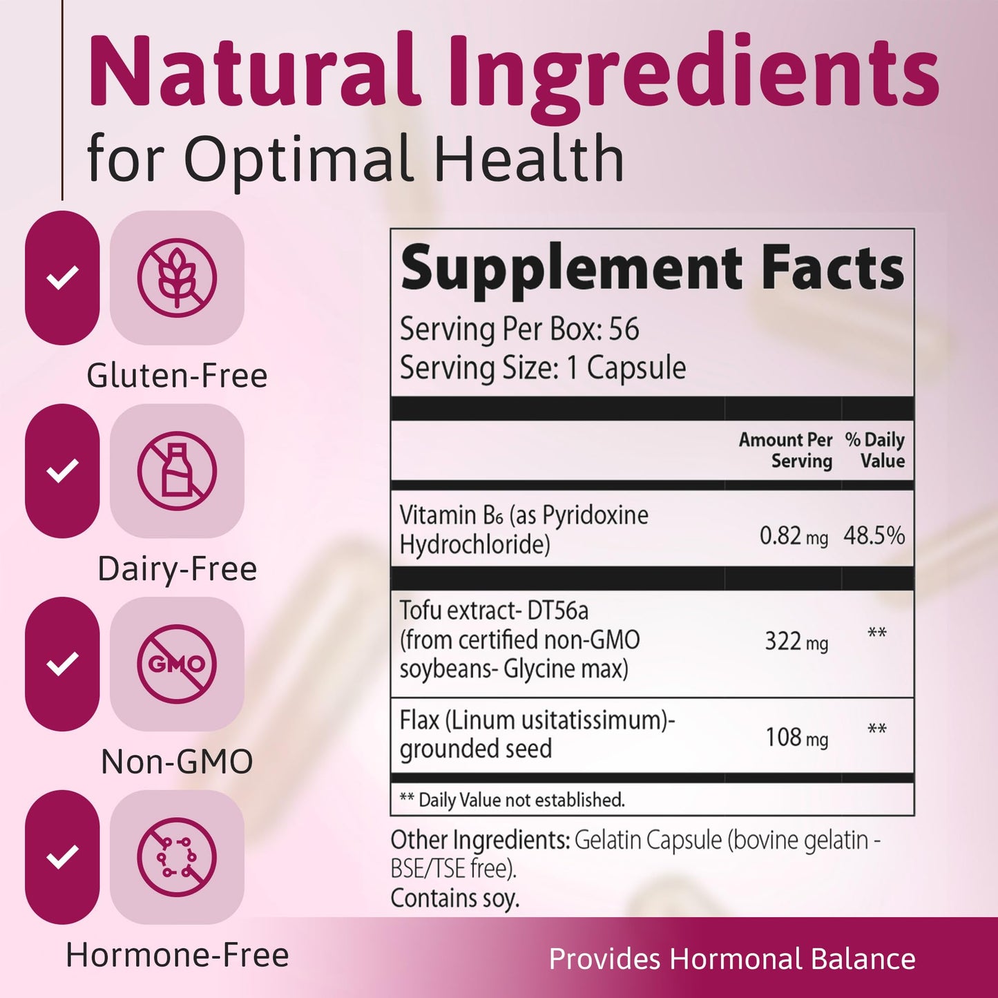 Femarelle® Recharge – Menopause Supplement for Women - Clinically Proven Menopause Relief - Hot Flashes, Night Sweats, Sleep & Libido Support Within 1st Month, Gluten-Free, GMO-Free & Hormone Free - Maple Wellness Supplements