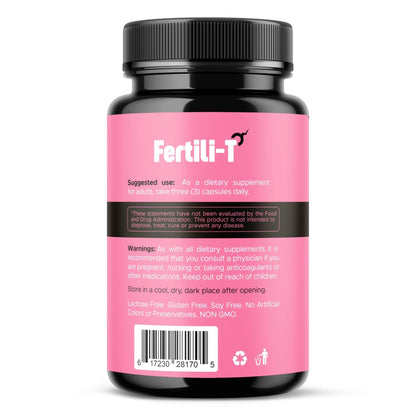 Fertili-t Female (90 Caps) Natural Fertility Support, Hormonal Balance & Prenatal Vitamins for Women, Conception Support, Natural Fertility Supplement with Aguaje & Red Maca (30-Day Supply) (1) - Maple Wellness Supplements
