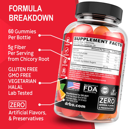 Fiber Gummies for Adults & Kids - Tasty Gummy Prebiotic Fiber Supplement, Max Digestive - Maple Wellness Supplements