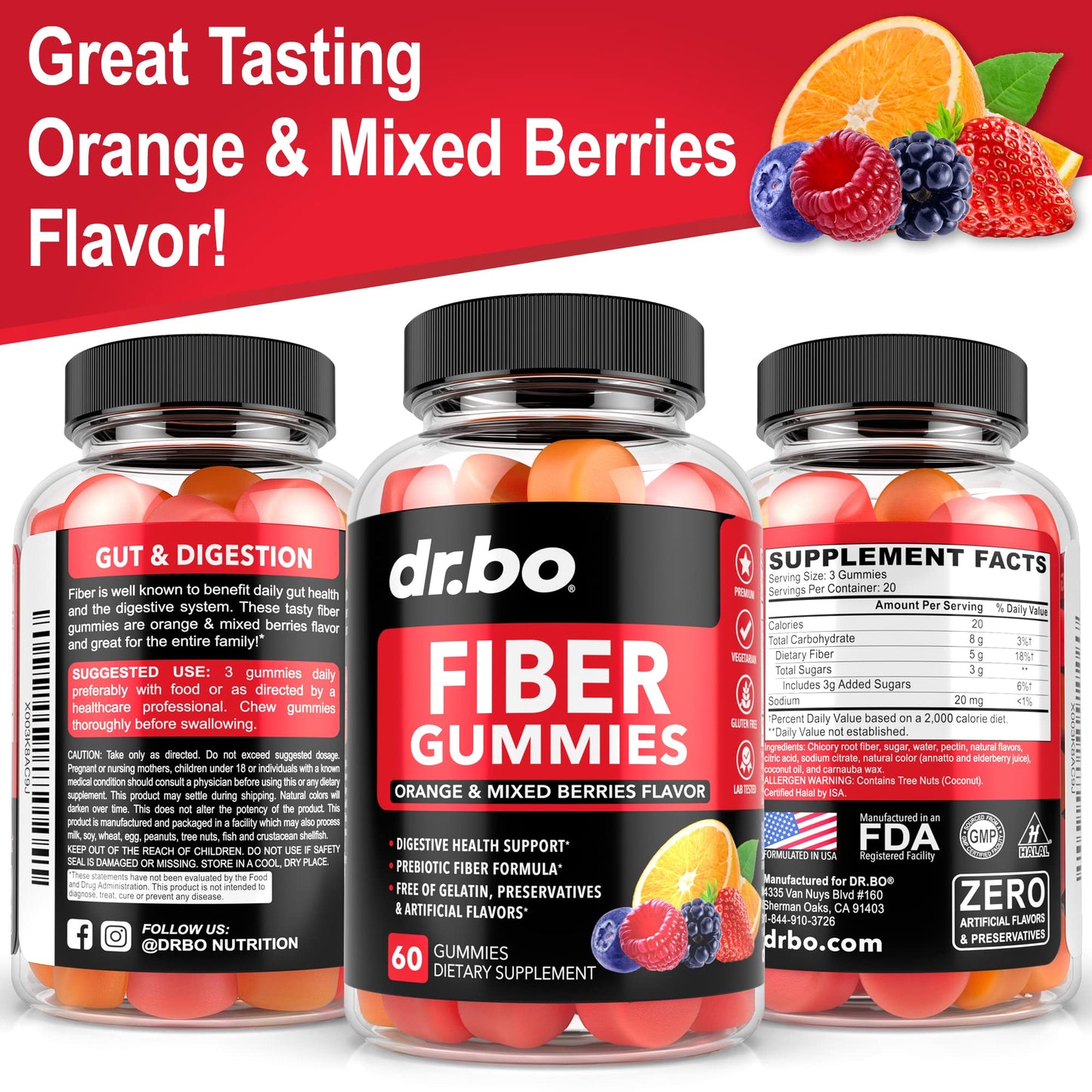 Fiber Gummies for Adults & Kids - Tasty Gummy Prebiotic Fiber Supplement, Max Digestive - Maple Wellness Supplements