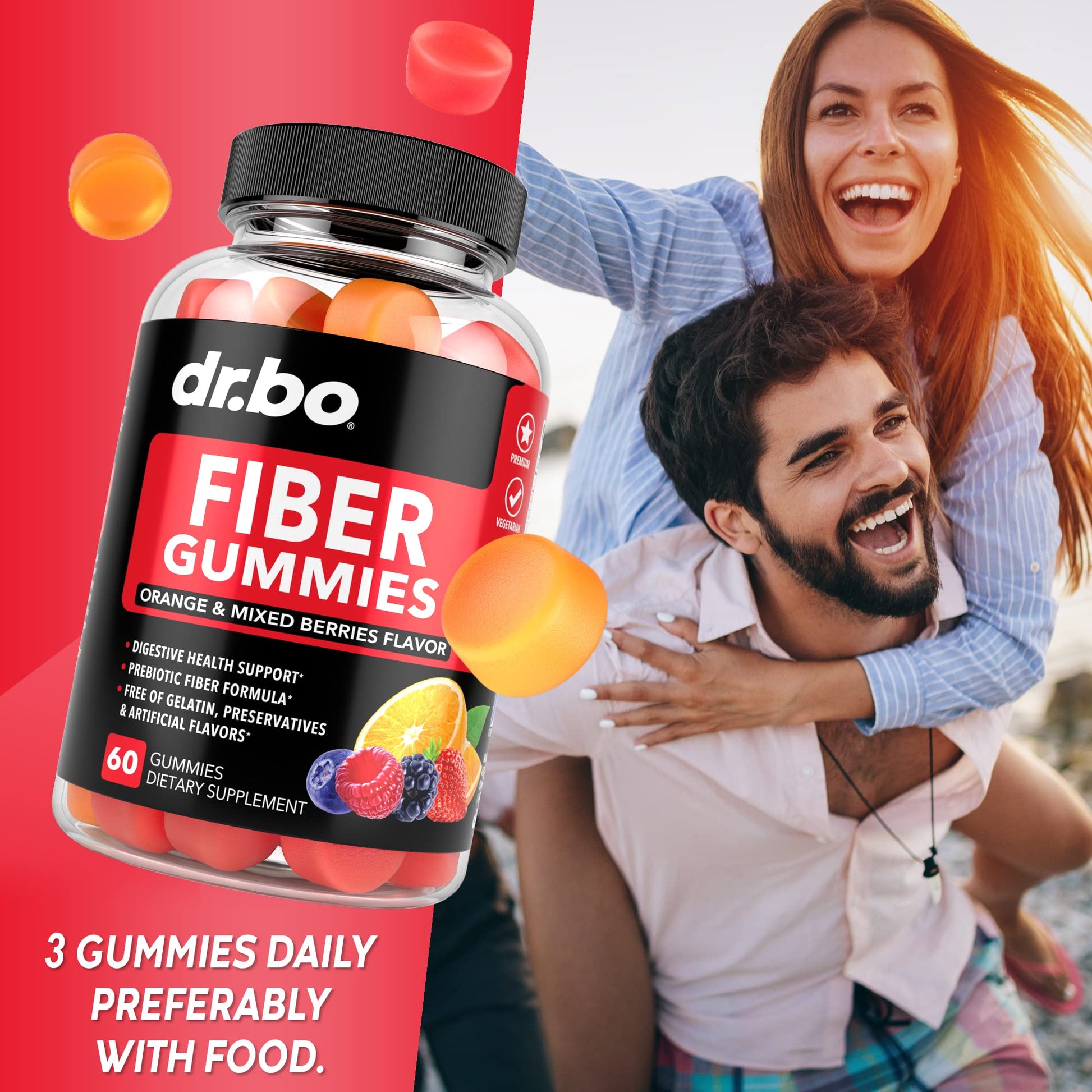 Fiber Gummies for Adults & Kids - Tasty Gummy Prebiotic Fiber Supplement, Max Digestive - Maple Wellness Supplements