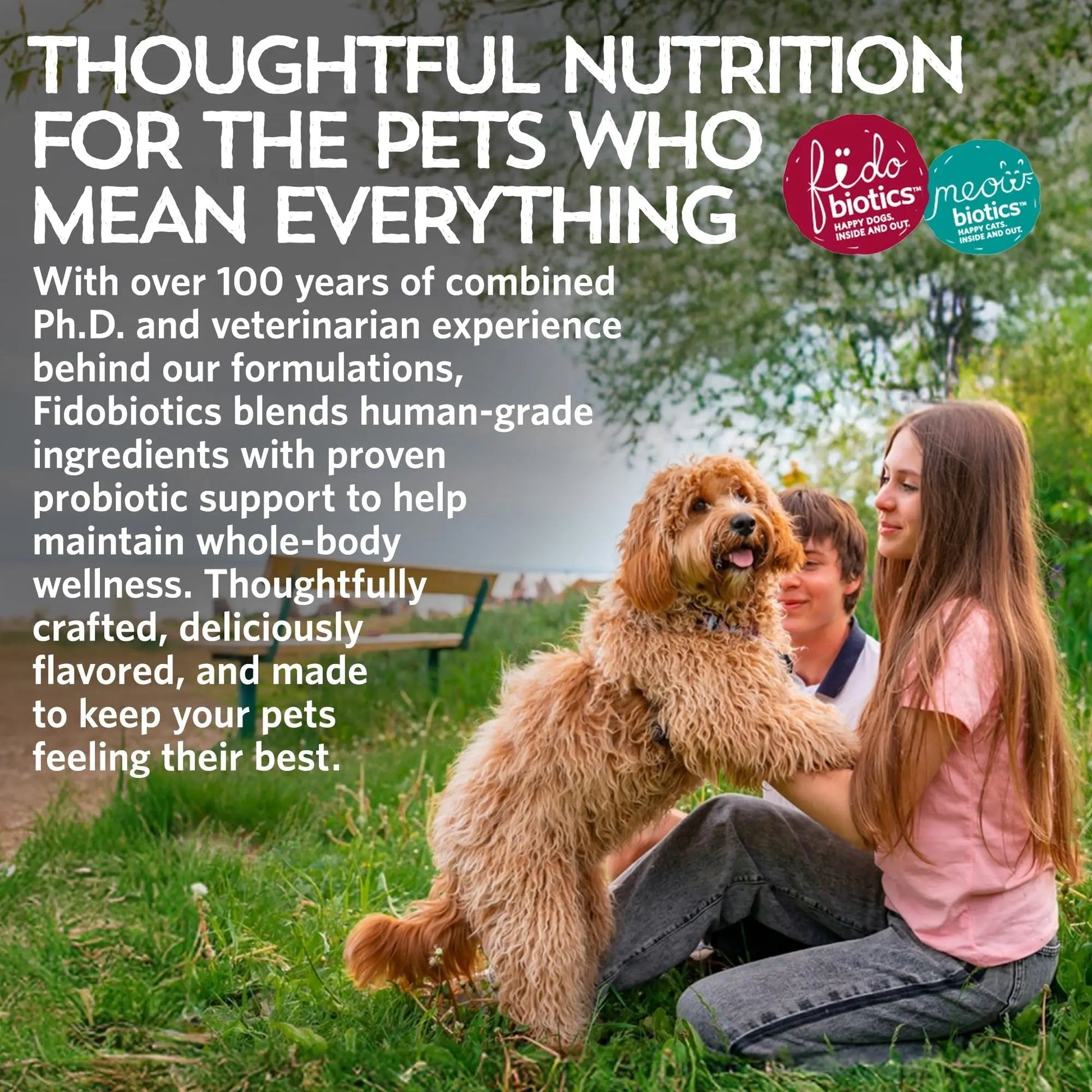 Fidobiotics Goat Milk Powder for Dogs, Mix and Serve Gut and Brain Health Support with Prebiotics, Probiotics, & Postbiotics, Ginger Shroom Flavor, 32oz - Maple Wellness Supplements