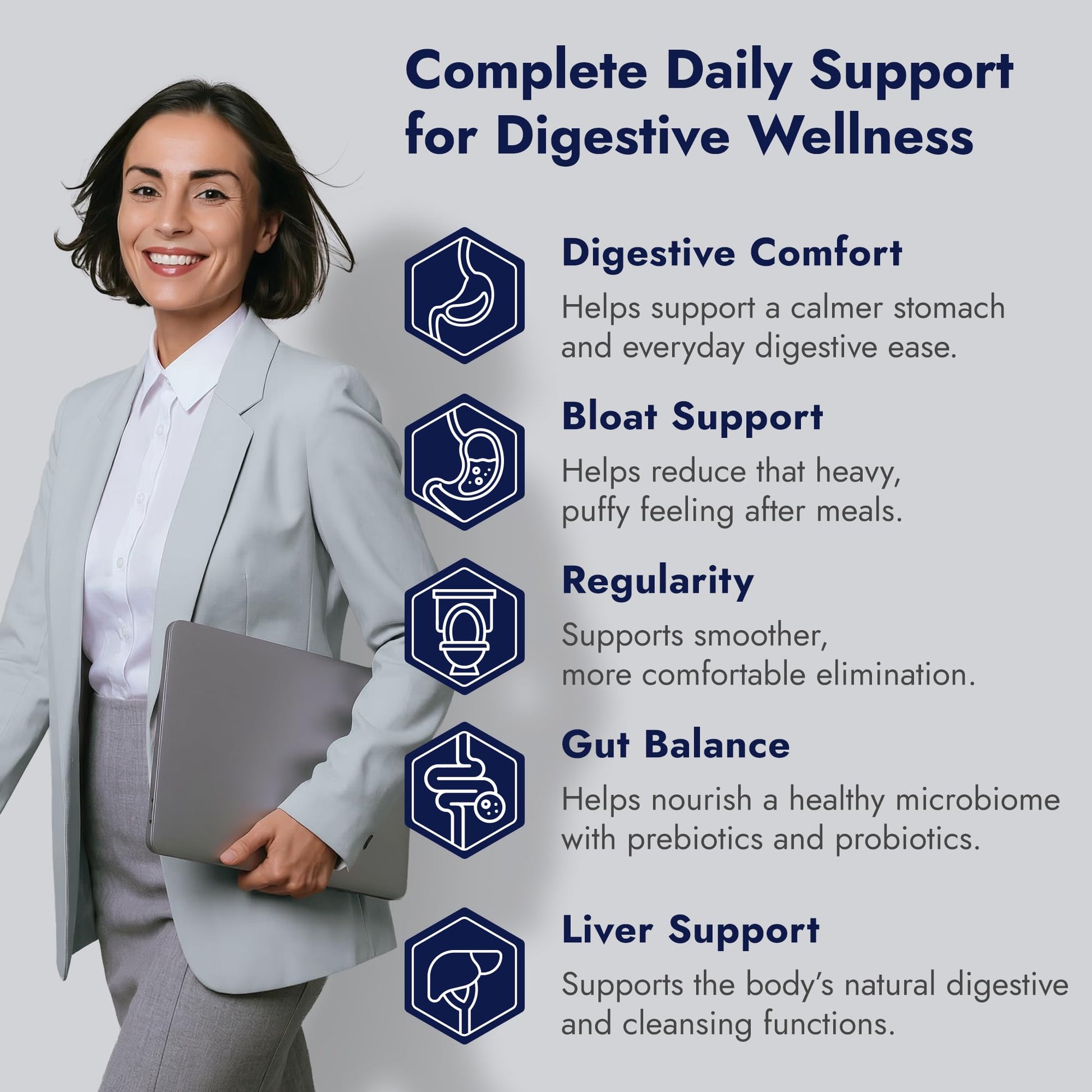 Finessa Digestive Probiotic Drink - 2in1 Digestive Health, Liver Cleanse Detox & Repair | Constipation, Gas and Bloating Relief | Gut Health Blend with Prebiotics & Probiotics - Maple Wellness Supplements